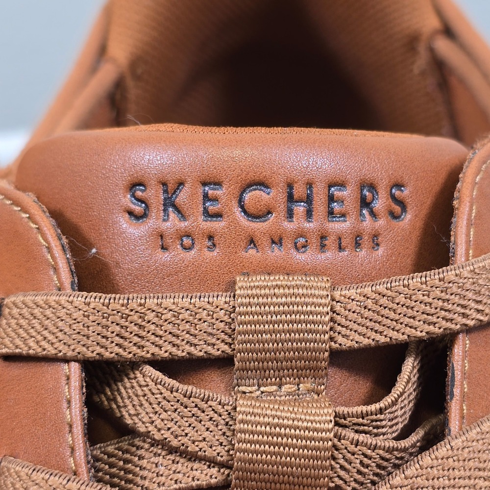 Skechers Slip-ins Mens 14 Eden LX Wide Fit Cognac Brown Sneakers 183177W Clean! - Picture 11 of 12